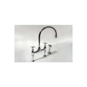 Rohl Perrin & Rowe Bridge Kitchen Faucet with Sidespray, Cross Handles 