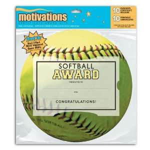 Southworth Softball Athletic Award Kit, Certificates with 