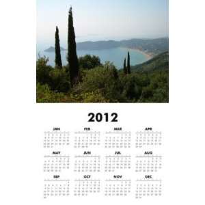  Greece   Corfu Beach 2012 One Page Wall Calendar 11x17 