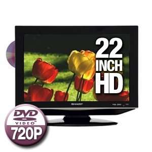  SHARP LC 22DV24U 22 LCD HDTV with Integrated DVD Player 