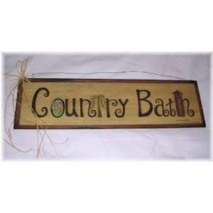 Country Bath Outhouse Sign Wooden Wall Art Bathroom Plaques  
