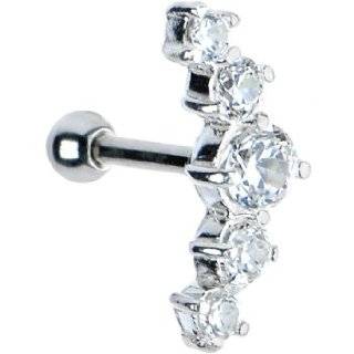   Dazzling Jeweled Cartilage Earring Stud Cartilage Jewelry 16g Jewelry