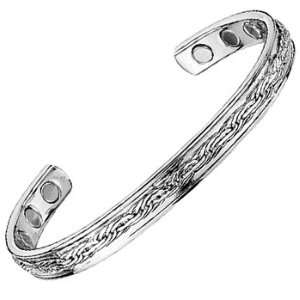    Platinum Magnetic Copper Golf Bangle Cuff Bracelet Latigo Jewelry