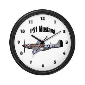  P51 Mustang Military Wall Clock by 