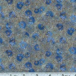  44 Wide Imperial Fusions Floral Fans Royal Fabric By The 