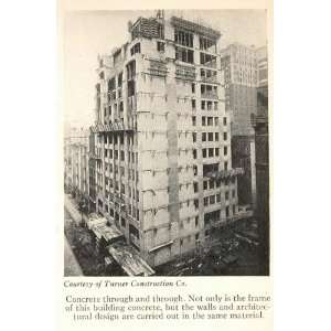  1928 Print Concrete Skyscraper Turner Construction Co 