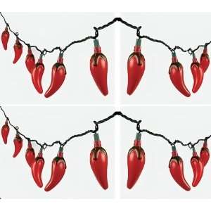  Sets Red Pepper Party String Lights Patio Lighting 