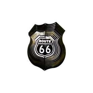   Steel Route 66 3D   12 Inch Wind Spinner   Black Patio, Lawn & Garden