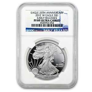 com 2012 W (Proof) Silver American Eagle PF 69 UCAM NGC Early Release 