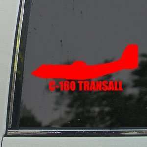  C 160 TRANSALL Red Decal Military Soldier Window Red 