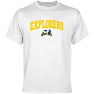 NCAA La Salle Explorers Logo Arch T shirt   White Sports 