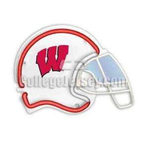  Wisconsin Badgers Neon Football Helmet Memorabilia 