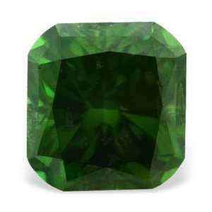    0.22 Ctw Pine Green Cushion Cut Real Loose Diamond Jewelry