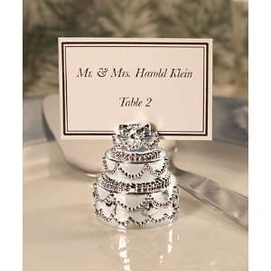 Silver Plated Wedding Cake Placecard