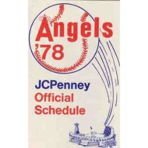 1978 Angels Pocket Schedule JC Penney 