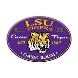  LSU Tigers Oval Style Game Room Sign