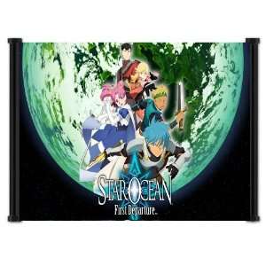  Star Ocean First Departure Game Fabric Wall Scroll Poster 