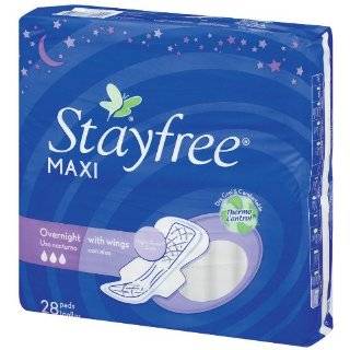 Maxi Overnight with Wings, Fresh Pads 24 Count (Pack of 2)
