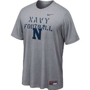   Navy Midshipmen Mens Dri Fit Logo Legend T Shirt