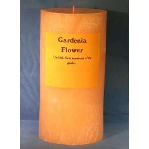  Gardenia Flower Scented 3x6 Palm Wax Pillar Candle