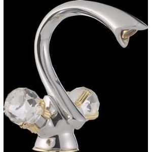 Designer Faucet, Single Hole, Chrome Plated Brass, Trumpet Swan Faucet