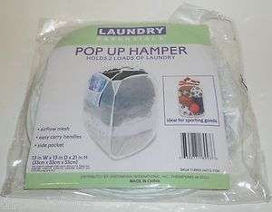 LAUNDRY ESSENTIALS Pop Up HAMPER Holds 2 Loads Of Laundry NIP  