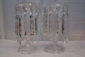 Awesome Antique 19th Century Clear Glass Lusters  
