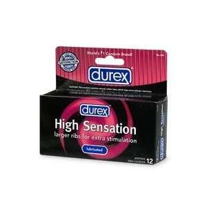  Durex High Sensation Ribbed Lubricated Latex Condoms 1 