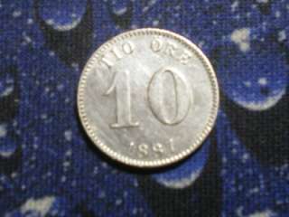 1887 SWEDEN 10 OREVERY NICE LOOKING SILVER COIN  