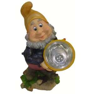  Large Solar Dwarf / Gnome with Flashlight Spot Light (4led 