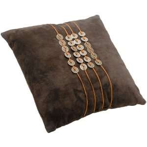 Natori Tree House 18 by 18 Inch Suede Square Decorative Pillow  