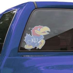    NCAA Kansas Jayhawks Large Perforated Window Decal Automotive