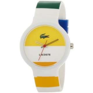 Lacoste Womens 2010530 Goa Multi Color Stripe Silicone Watch 