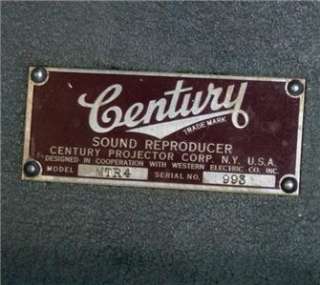 35mm Century Film Projector Sound Reproducer MTR4 Parts  