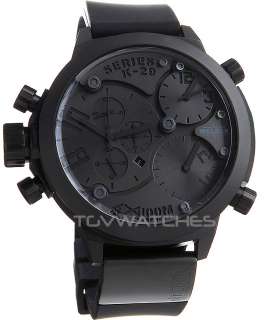 WELDER K29 8001 Black Out Mens 3 Times Chrono 53mm Watch NEW BEST 