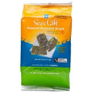 Seas Gift Korean Seaweed Snack (Kim Nori), Roasted & Sea Salted, 0.17 