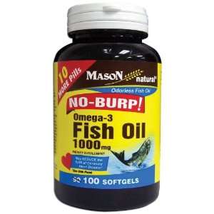  Mason Vitamins No Burp Omega 3 Fish Oil 1000Mg, Odorless 