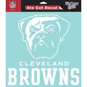 Cleveland Browns Die Cut Decal   White