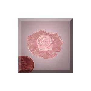  12ea   1 1/4 Pink Mini Flower W/Ruffle Arts, Crafts 
