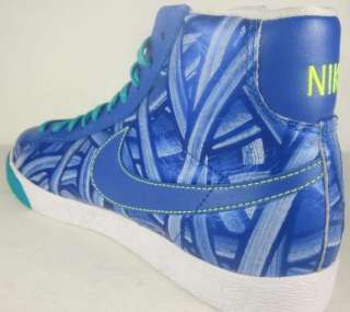 NIKE BLAZER HIGH Womens Blue Shoes Sneakers Size 9  