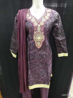 TISSUE HEAVY HANDWORK READYMADE SALWAR KAMEEZ (Size 36)  