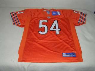 Brian Urlacher Chicago Bears Orange Jersey 50 52 56  