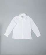 Moschino KIDS white cotton dress shirt with bow tie style# 318096601