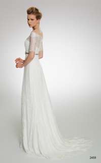 New A line Custom Beach Lace Wedding Dress Bridal Gown Size 2012 
