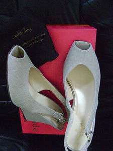 298 Kate Spade New York Sexy Linen Leather Shoes Wedges Italy 7.5M 8M 