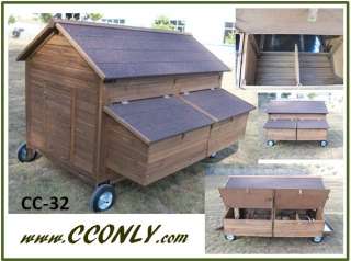 CC32 Mobile Chicken Coop Tractor Backyard Poultry Hen House  