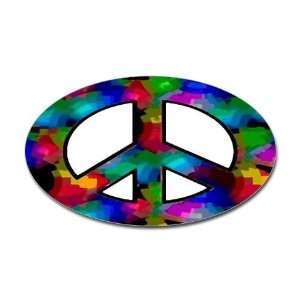  Give PEACE a chance Retro Oval Sticker by  Arts 
