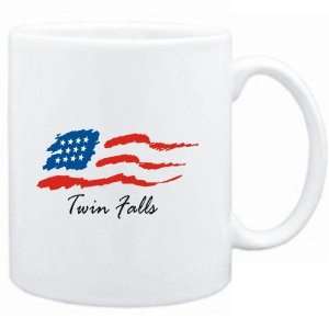  Mug White  Twin Falls   US Flag  Usa Cities