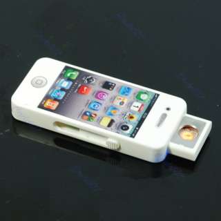USB Electronic Rechargeable Flameless Cigarette Lighter White  