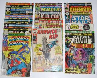 1970s Marvel Comics lot (17 diff) low grade ~ Mixed lot  